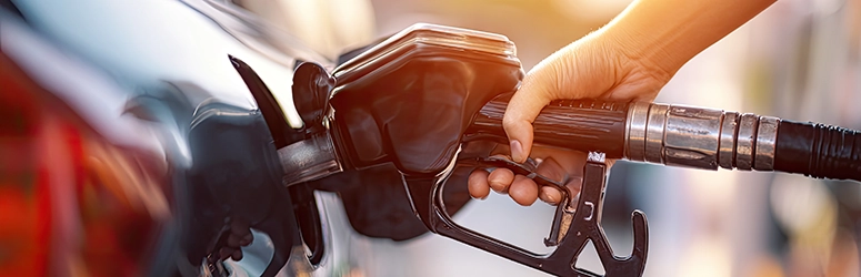 woman pumping gas